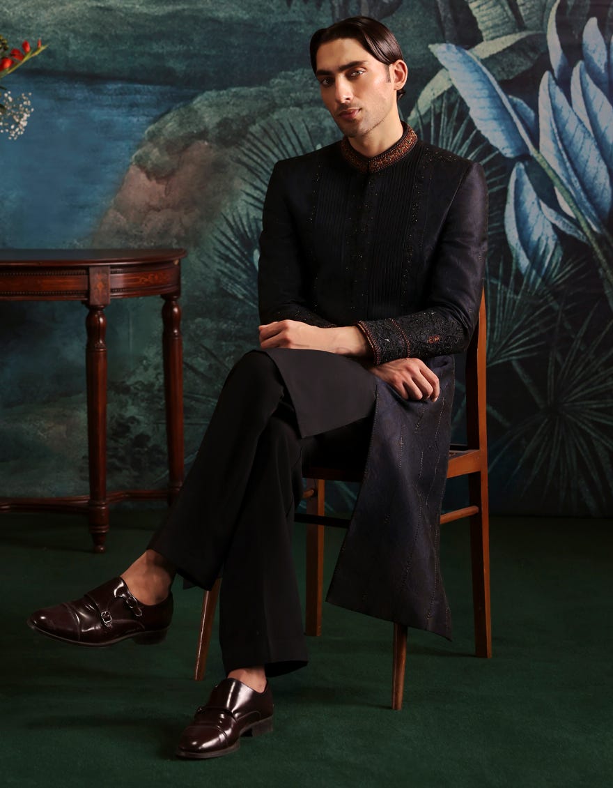 BLUE SHERWANI