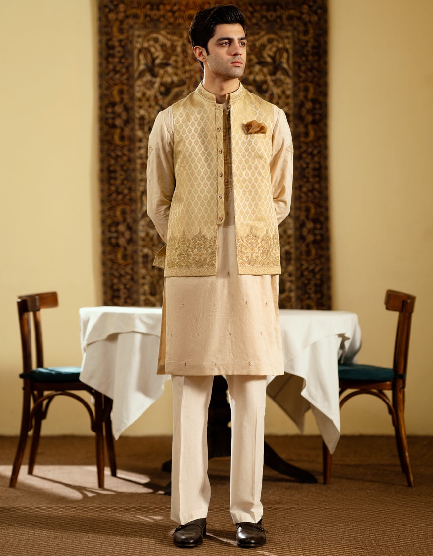 DULL GOLD FORMAL WAISTCOAT