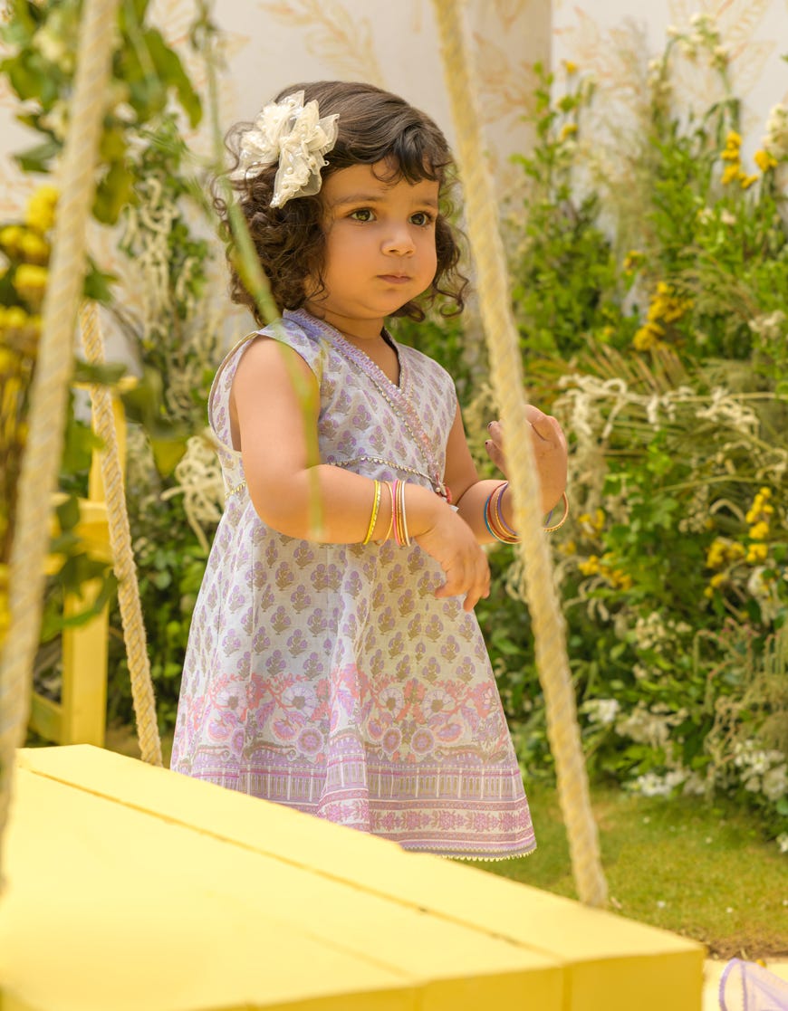 LIGHT GREY LAWN INFANT GIRL 2PC | JIK-S-JK2-23-5633