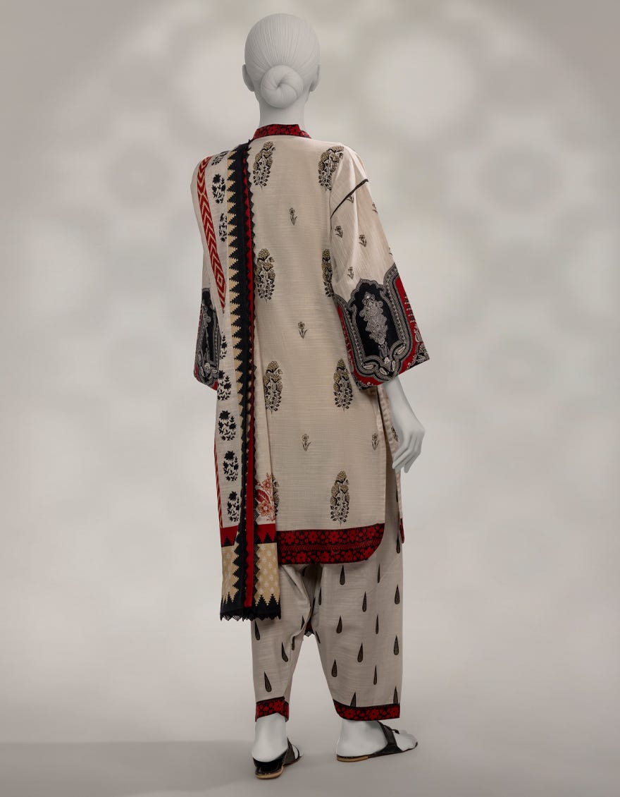 MULTICOLOR KHADDAR UNSTITCHED 3PC