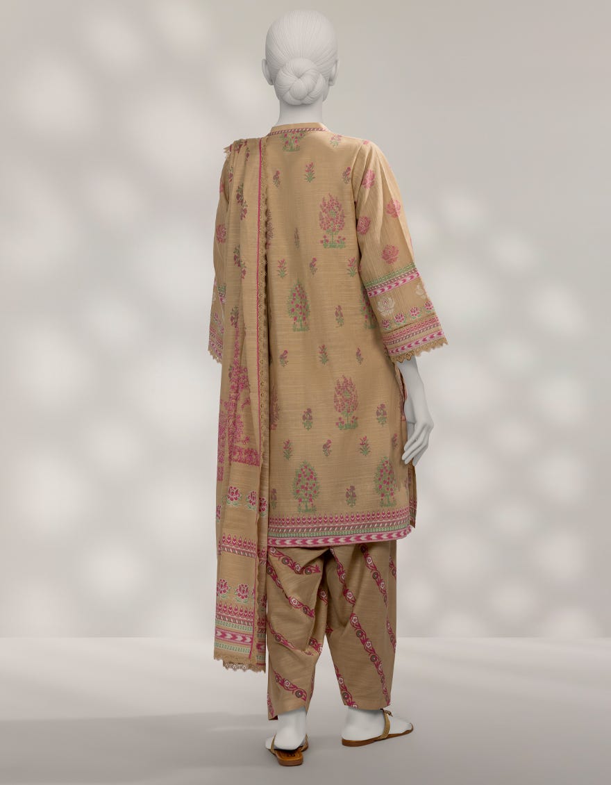 MULTICOLOR KHADDAR UNSTITCHED 3PC