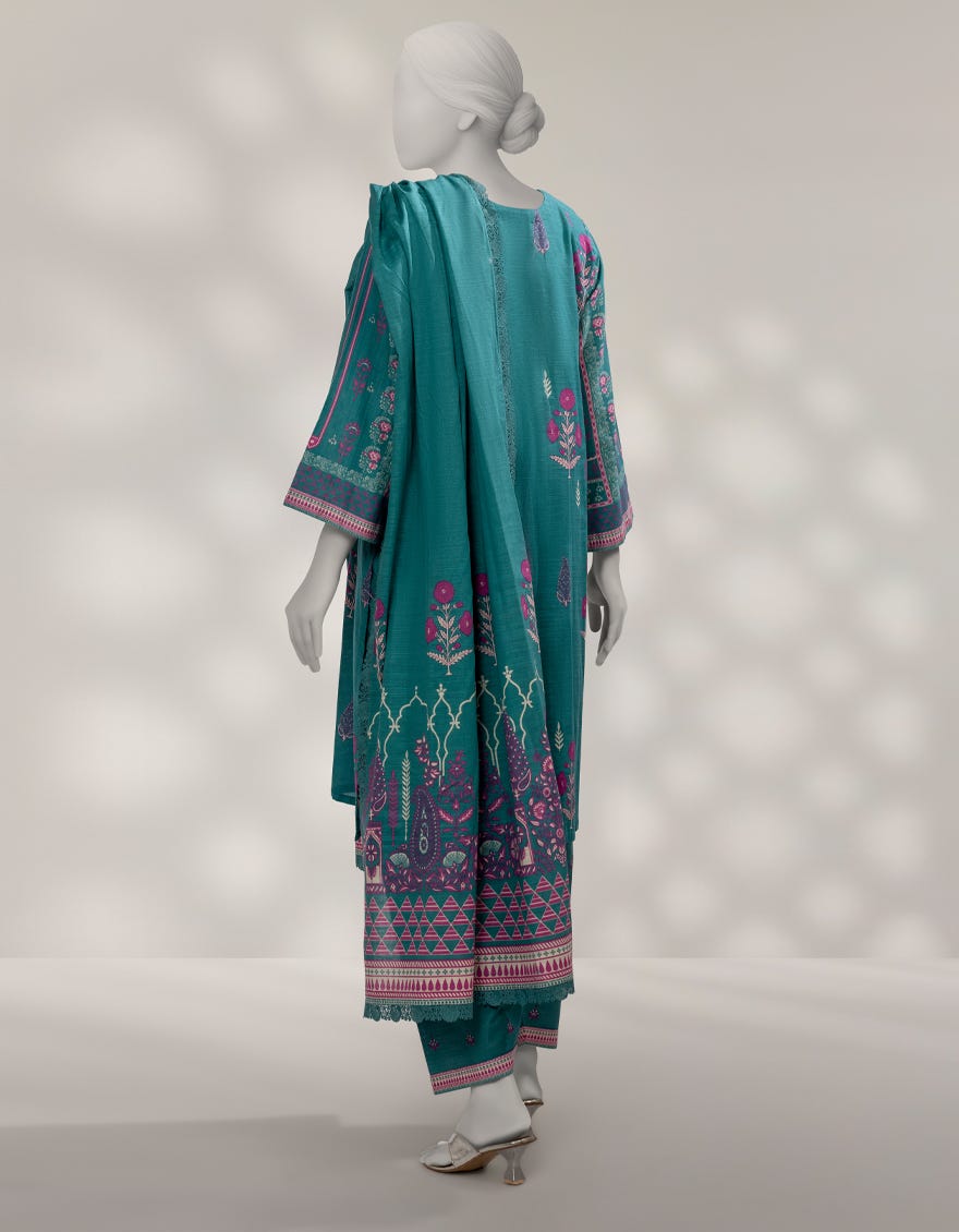 MULTICOLOR KHADDAR UNSTITCHED 3PC