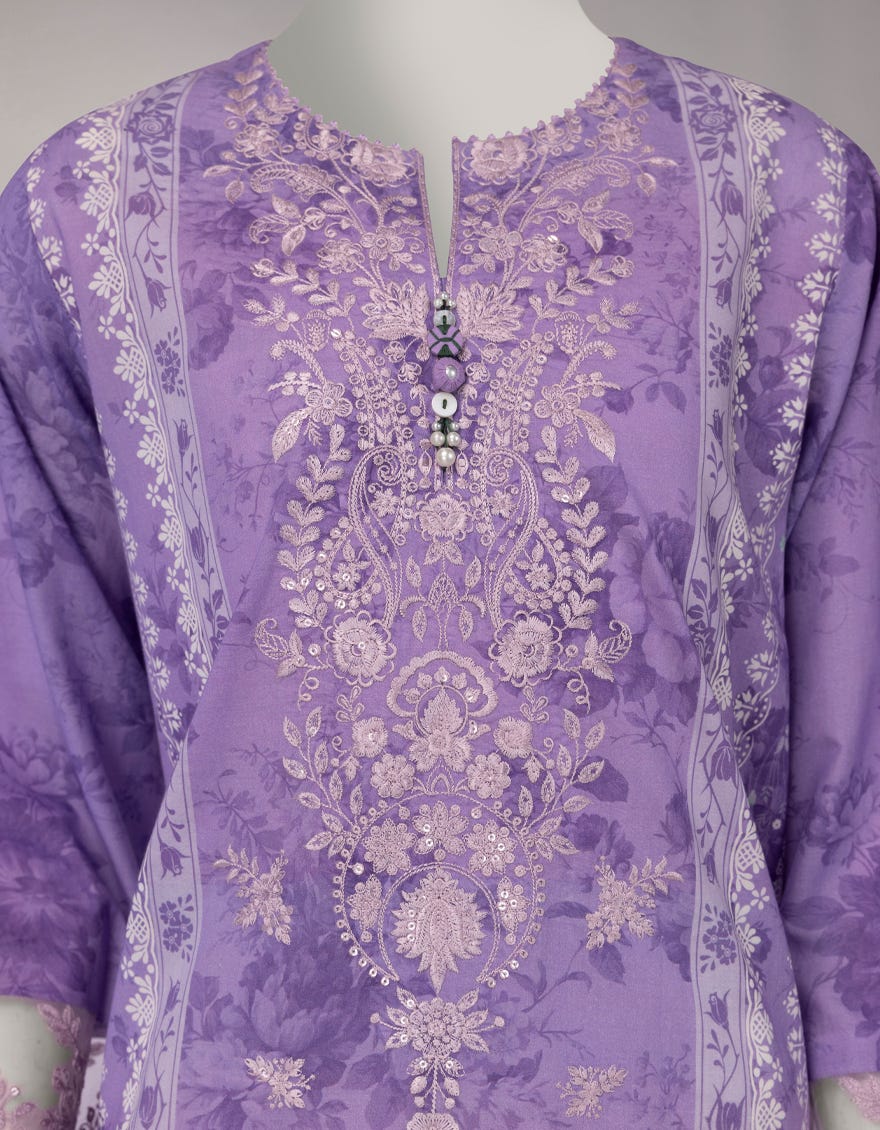 PURPLE LAWN EMBROIDERED 3PC STITCHED
