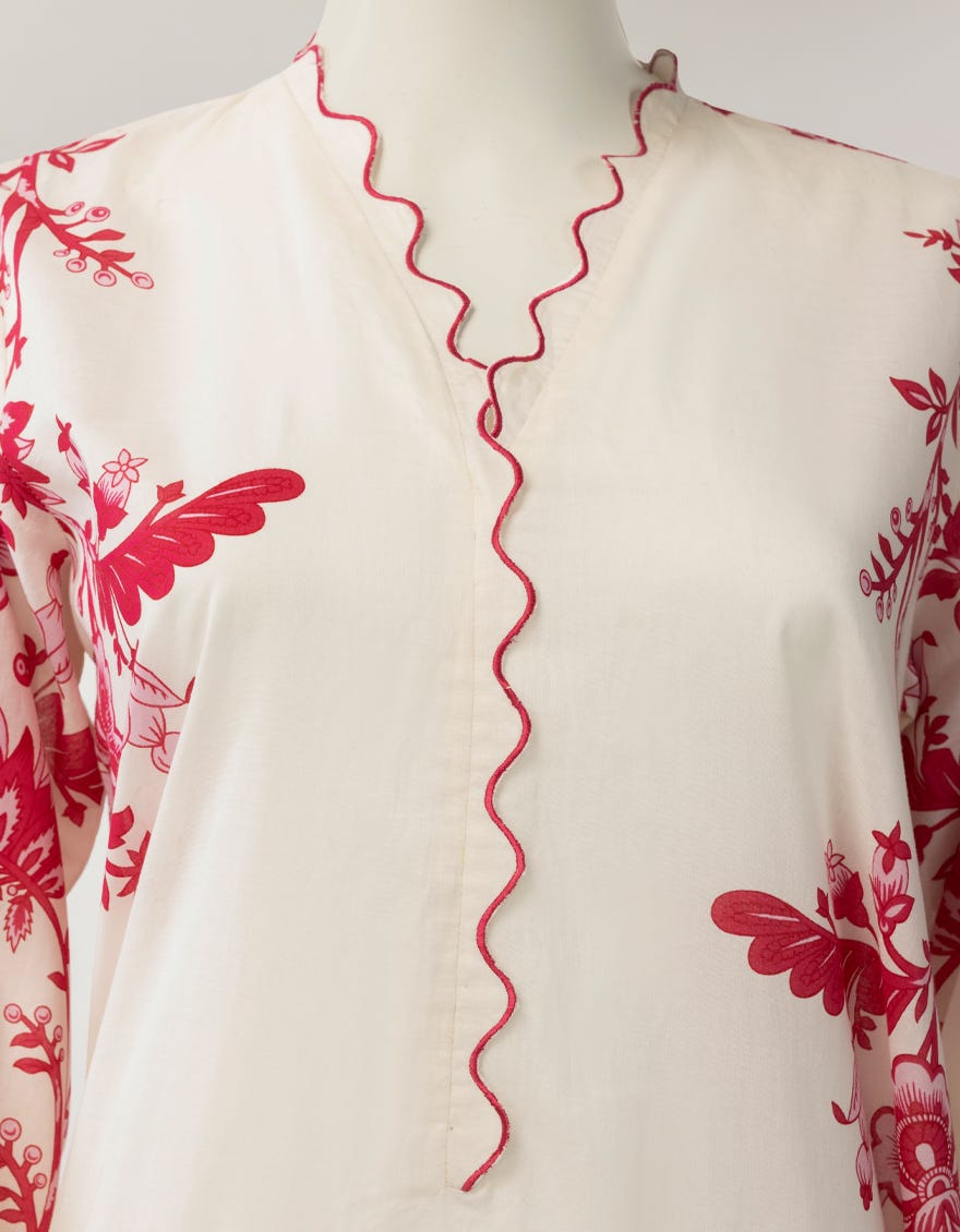 OFF WHITE LAWN PRINTED STITCHED 3PC