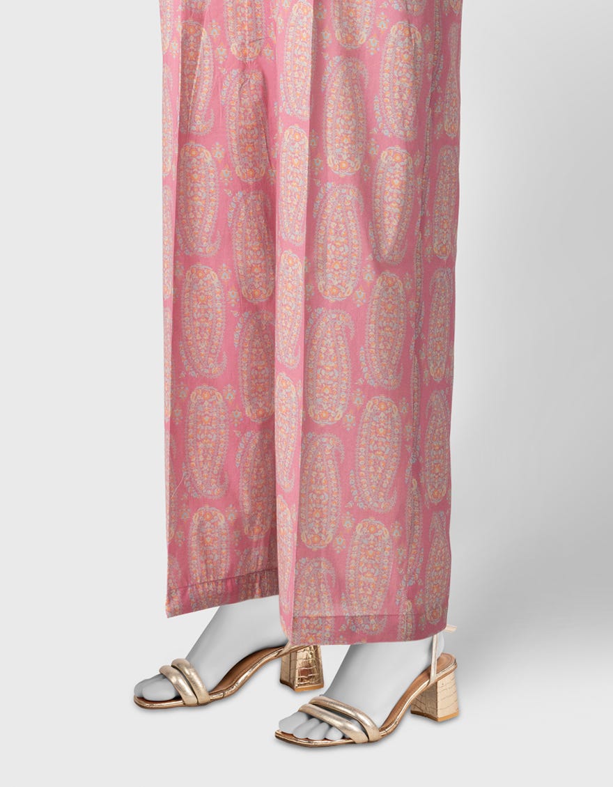 PINK LAWN BASIC TROUSERS