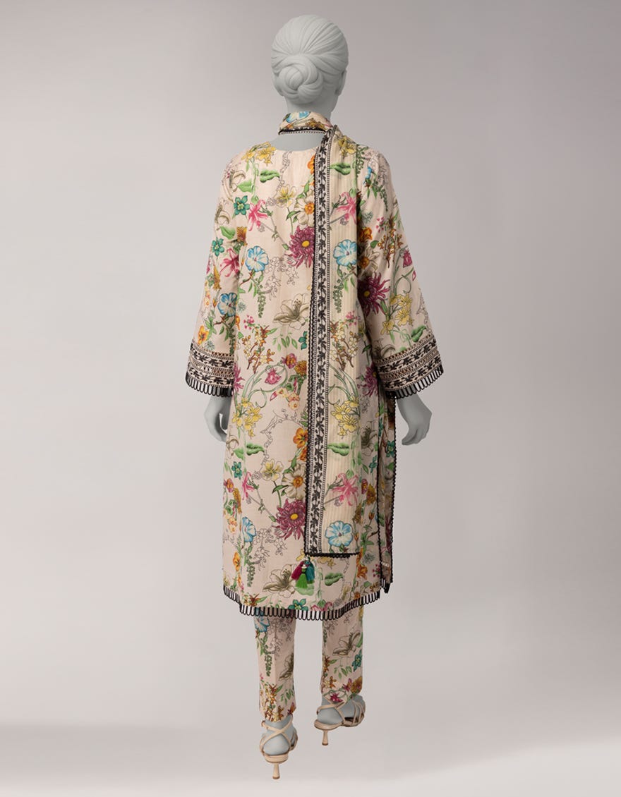 MULTICOLOR LAWN EMBROIDERED UNSTITCHED 3PC