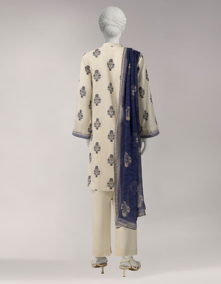 MULTICOLOR LAWN PRINTED UNSTITCHED 3PC