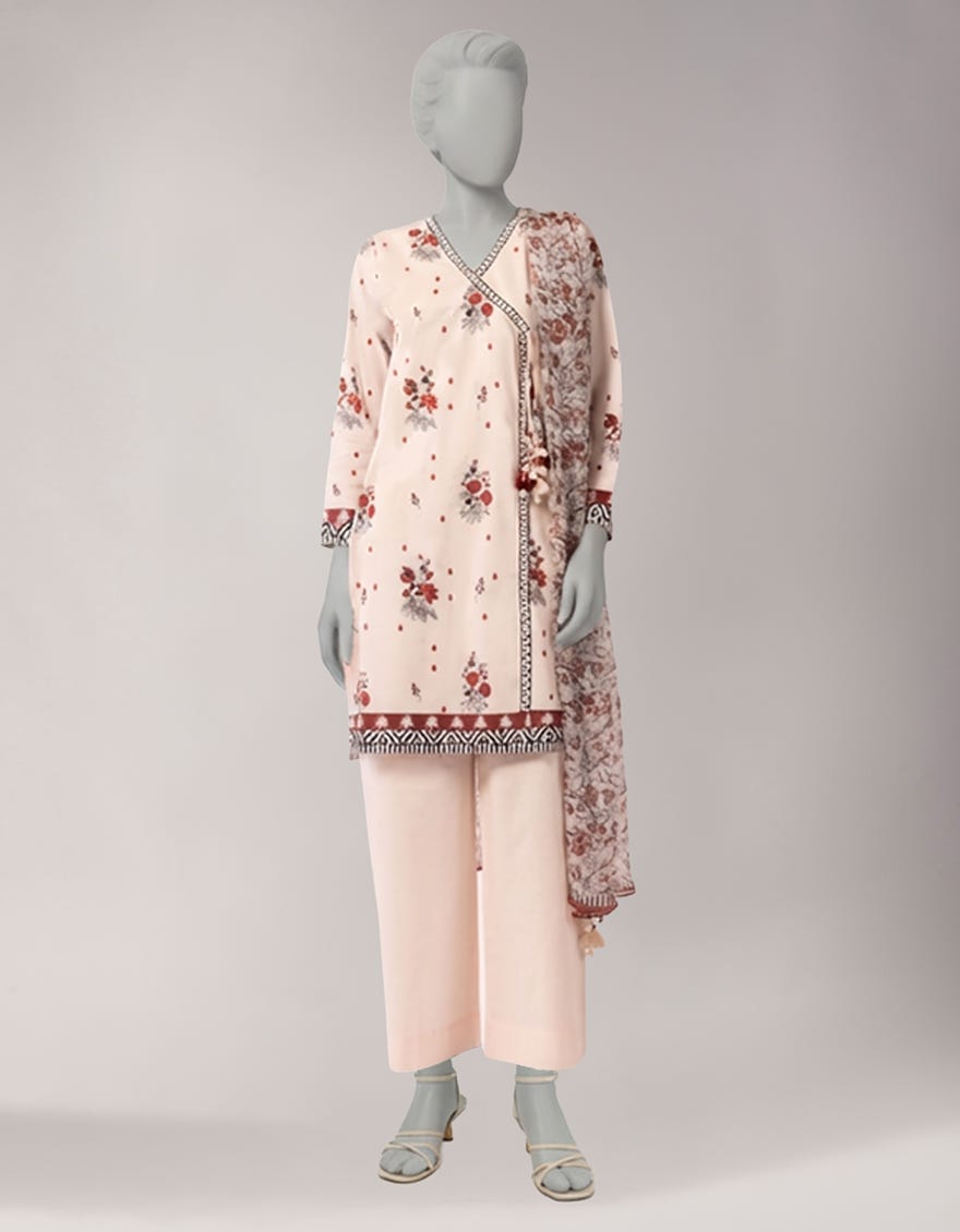 MULTICOLOR LAWN PRINTED UNSTITCHED 3PC