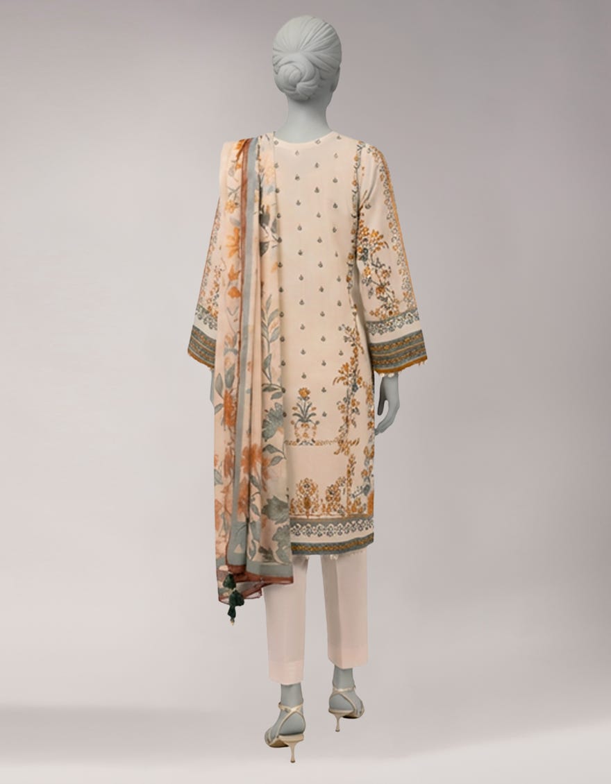 MULTICOLOR LAWN DIGITAL PRINTED UNSTITCHED 3PC