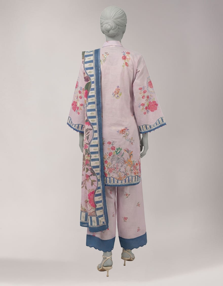 MULTICOLOR LAWN DIGITAL PRINTED UNSTITCHED 3PC