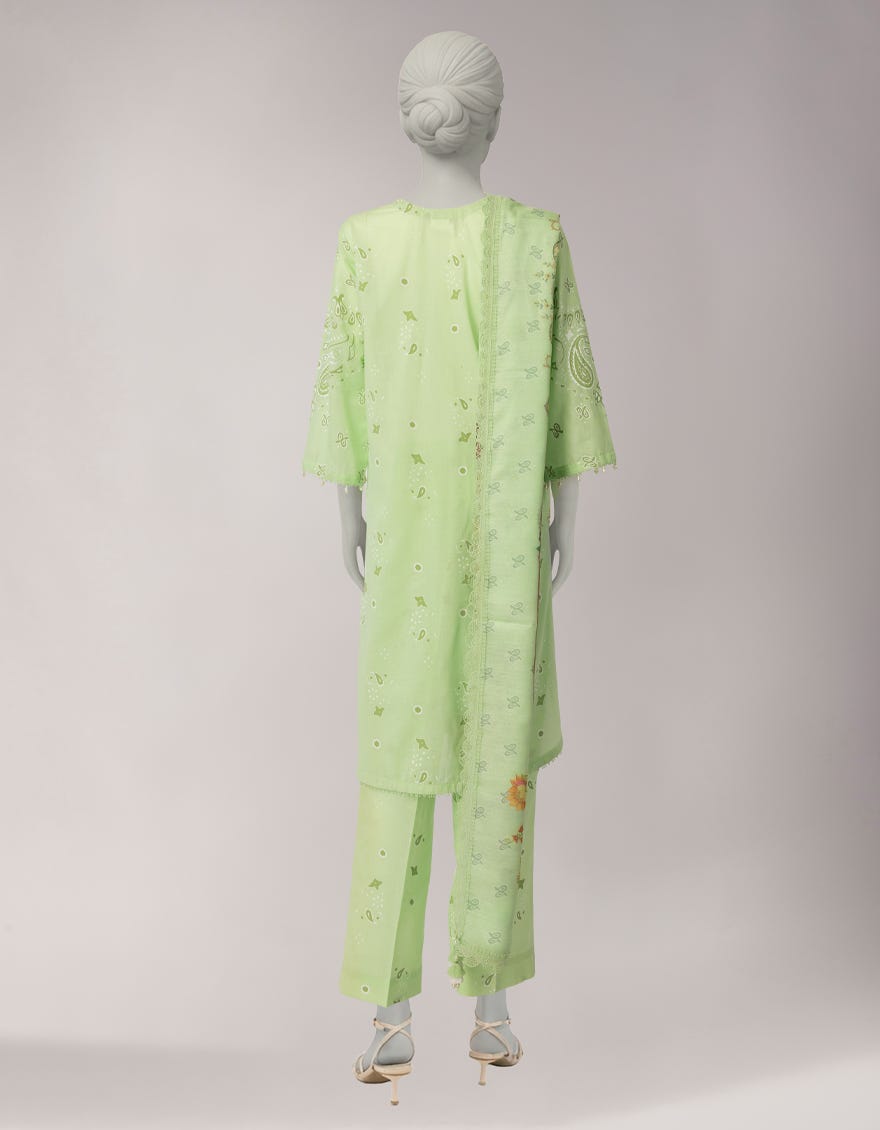 MULTICOLOR LAWN PASTE PRINTED UNSTITCHED 3PC