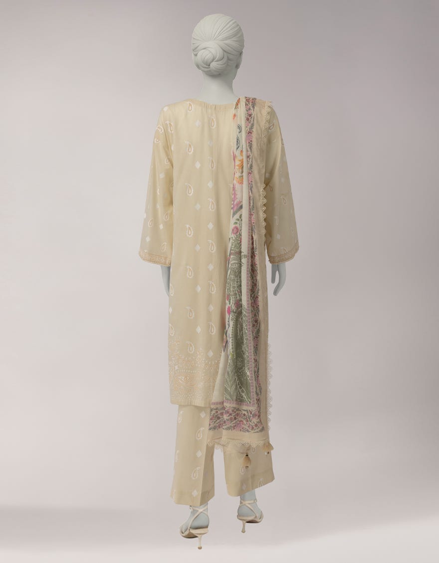 MULTICOLOR LAWN PASTE PRINTED UNSTITCHED 3PC
