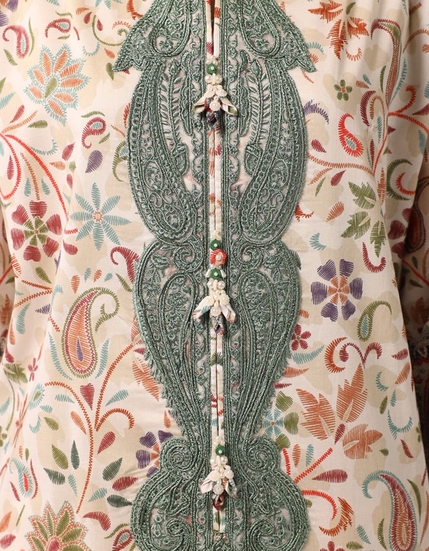 MULTICOLOR LAWN EMBROIDERED UNSTITCHED 3PC