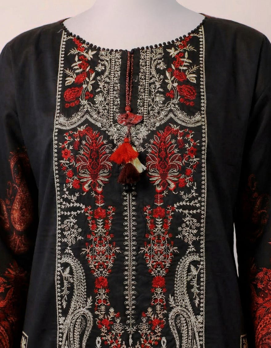 MULTICOLOR LAWN EMBROIDERED UNSTITCHED 3PC