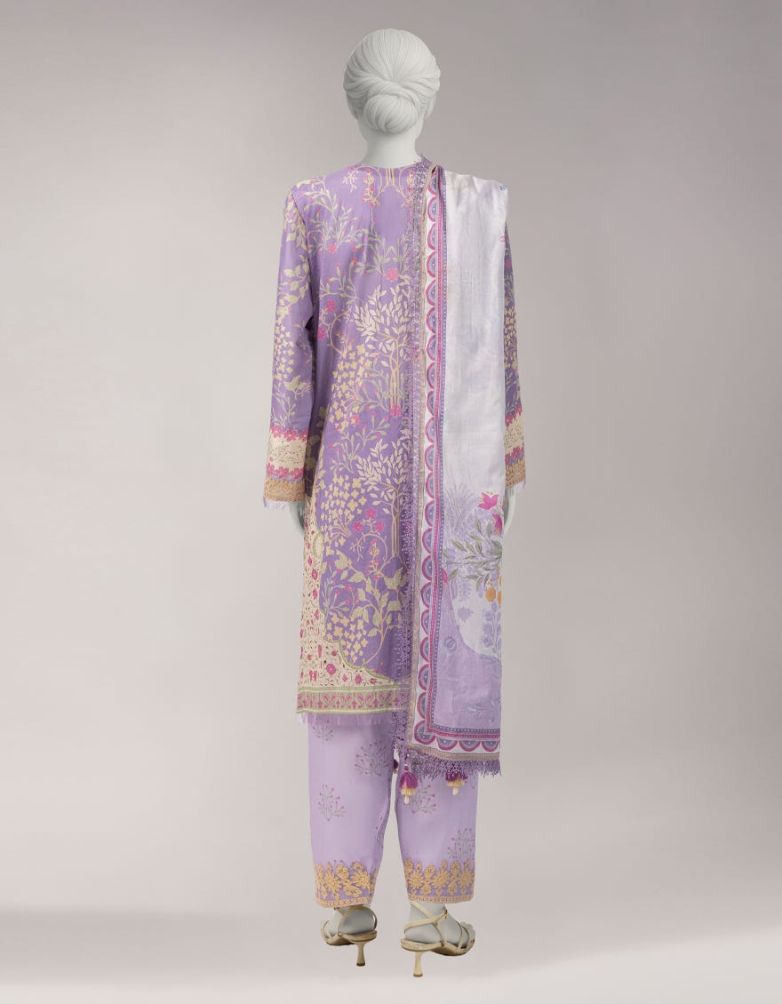 MULTICOLOR LAWN EMBROIDERED UNSTITCHED 3PC