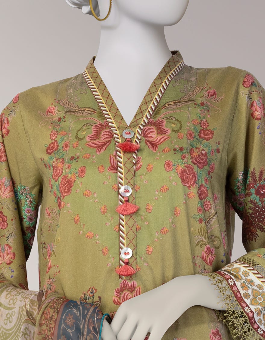 GREEN LIMINAL UNSTITCHED 3PC