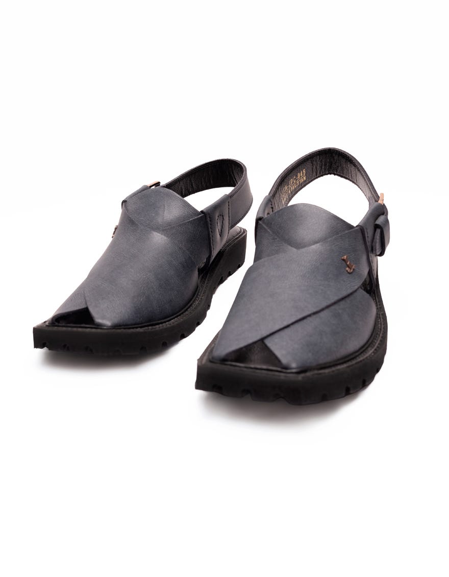 GREY PESHAWARI SANDALS