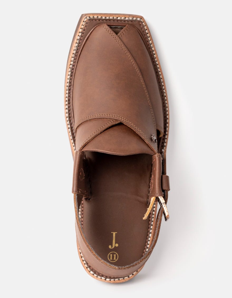 DARK BROWN HIGH CHROME KAPTAAN SANDALS