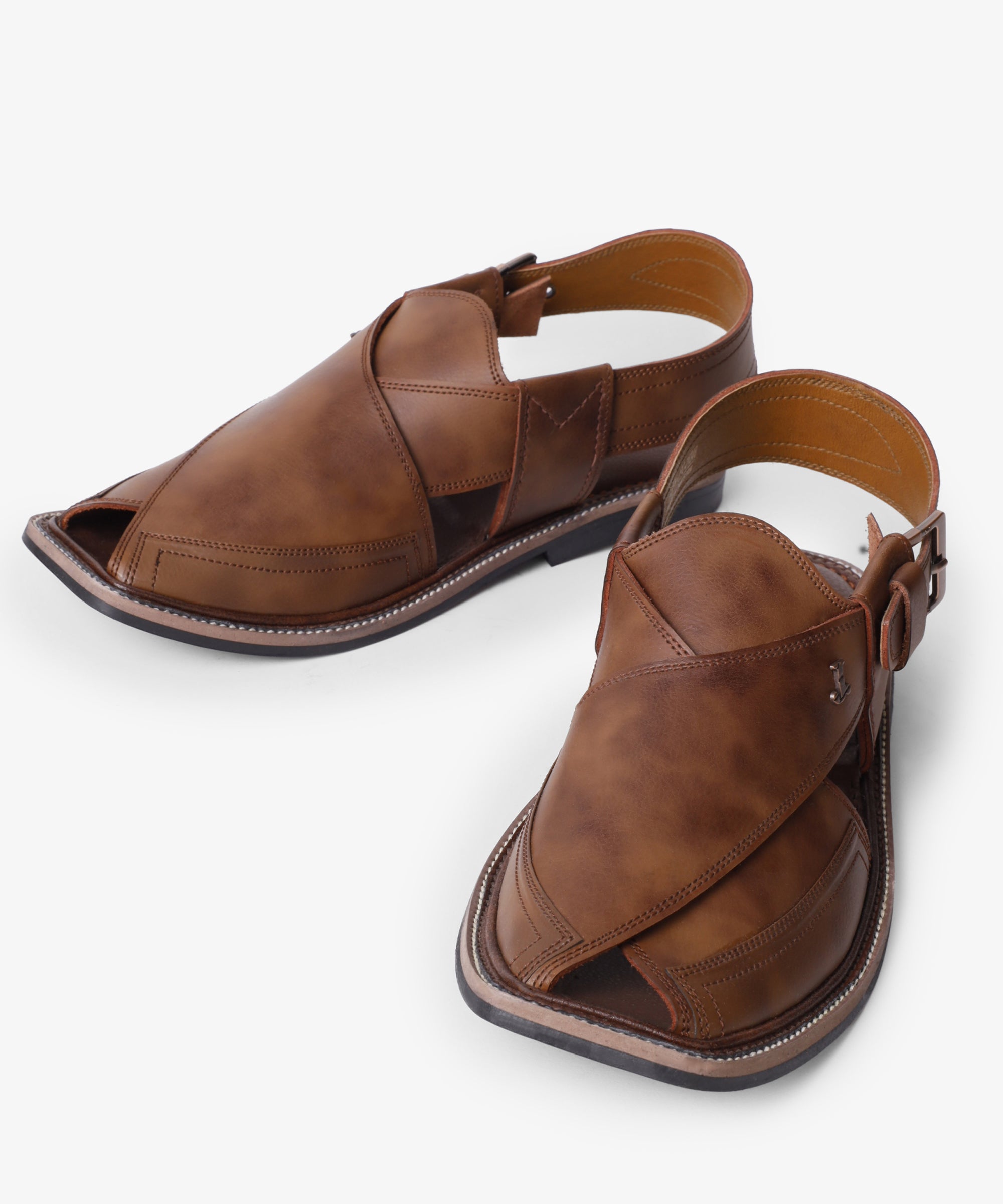 Brown Plain Peshawari Sandals