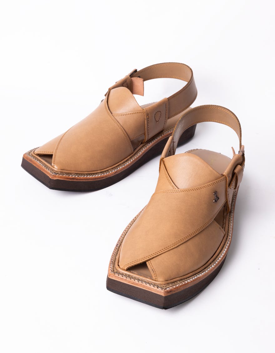 MUSTARD HIGH CHROME PESHAWARI SANDALS