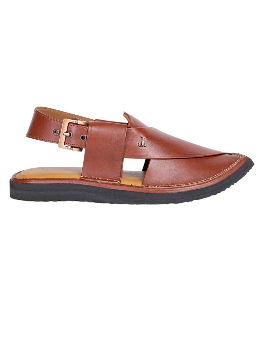 MAROON TRENDY PESHAWARI SANDALS – J display picture 3