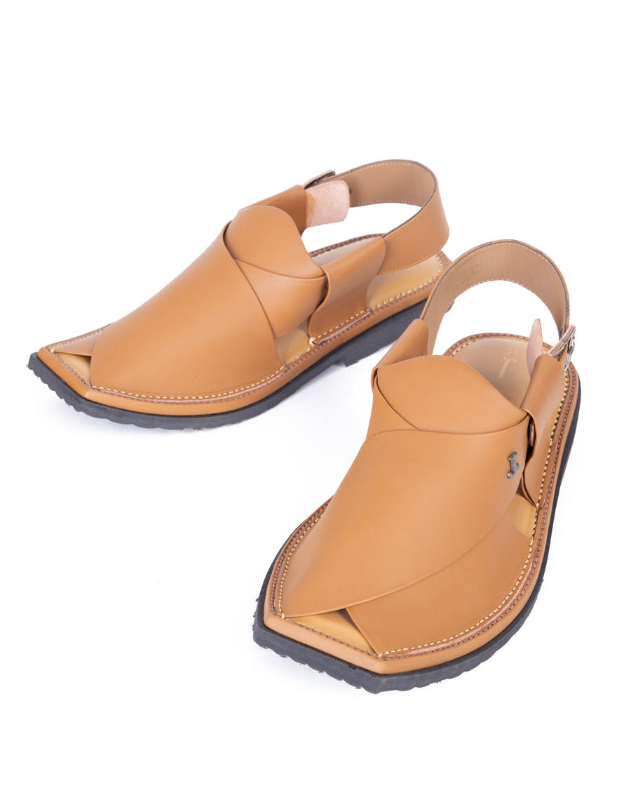 MUSTARD TRENDY PESHAWARI SANDALS