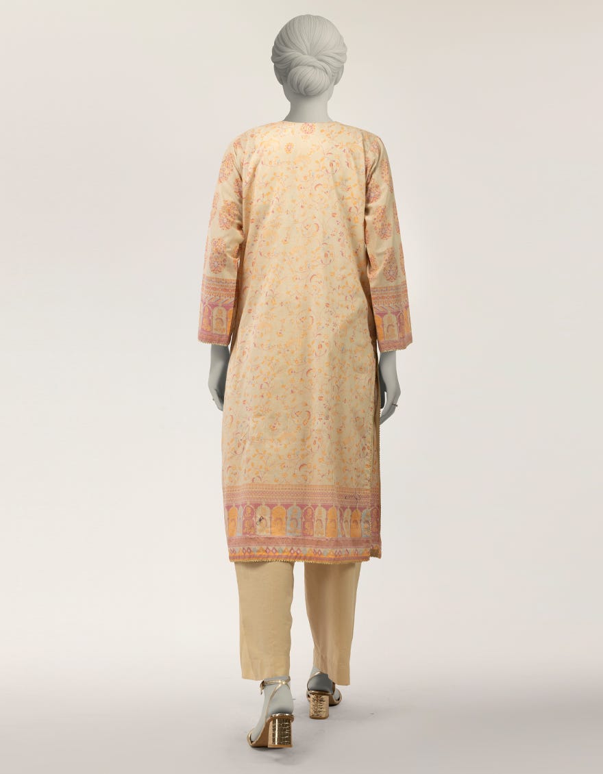 MULTICOLOR LAWN EMBROIDERED KURTA