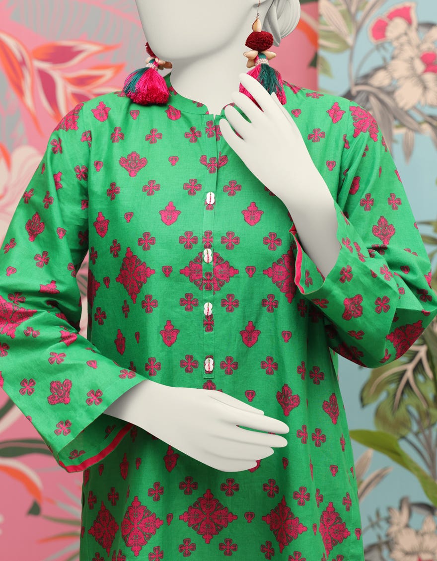 GREEN LAWN KURTI | JJLK-S-JSS-24-365