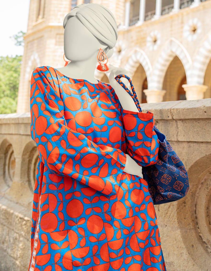 BLUE LAWN KURTI | JJLK-S-JSS-24-446