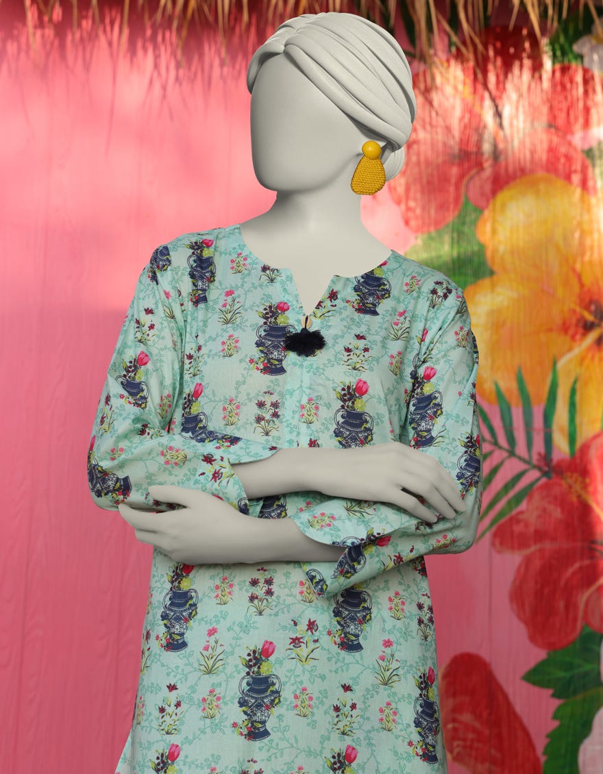 MULTICOLOR LAWN PRINTED KURTA