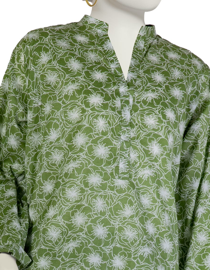 GREEN LAWN PRINTED KURTA