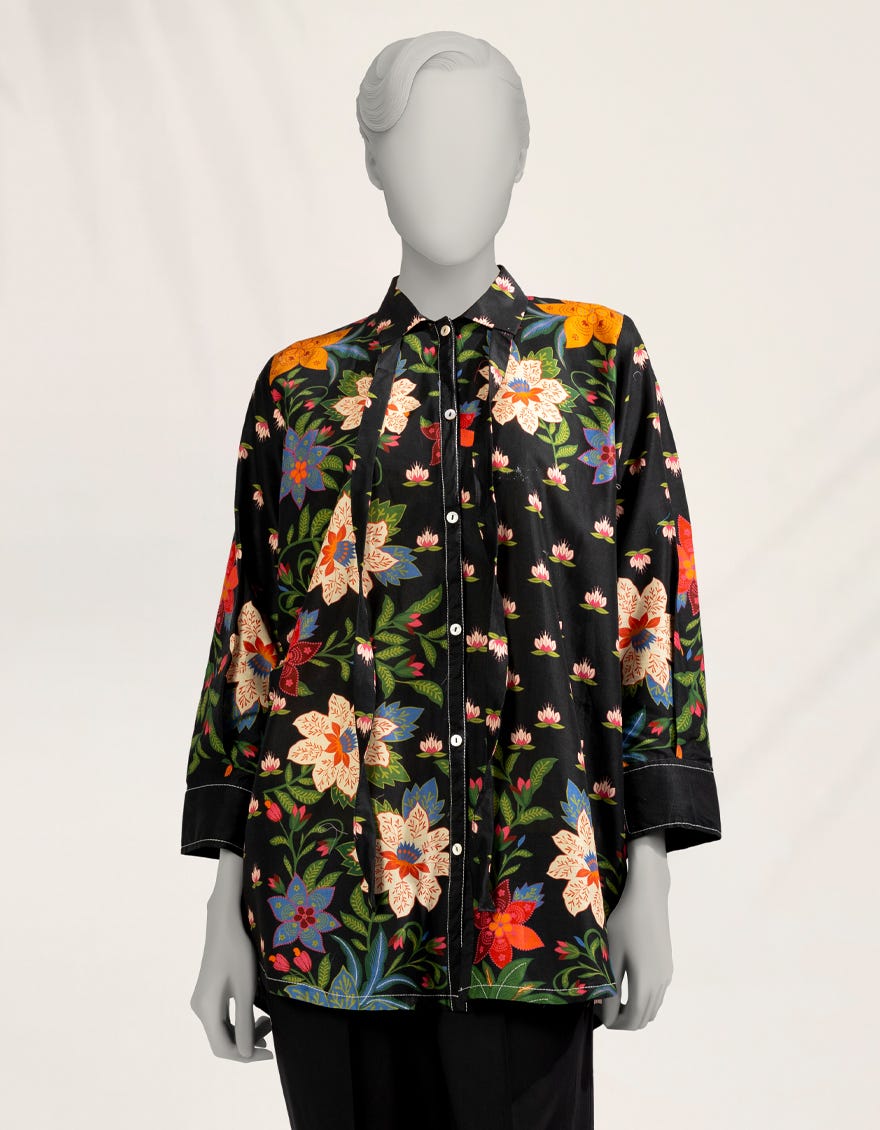 BLACK LAWN DIGITAL PRINTED KURTA