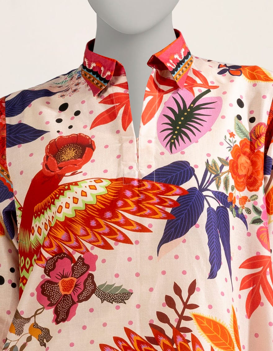 MULTICOLOR LAWN DIGITAL PRINTED KURTA