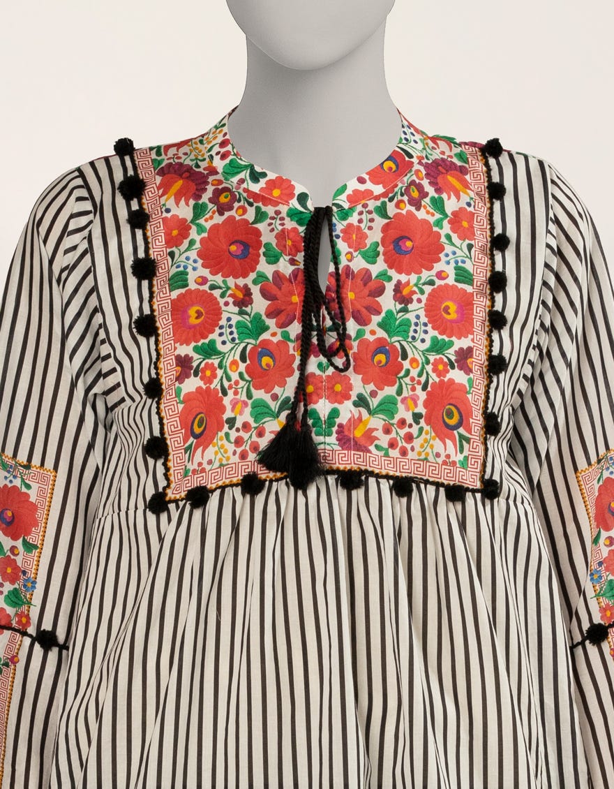 WHITE DIGITAL PRINTED LAWN KURTA