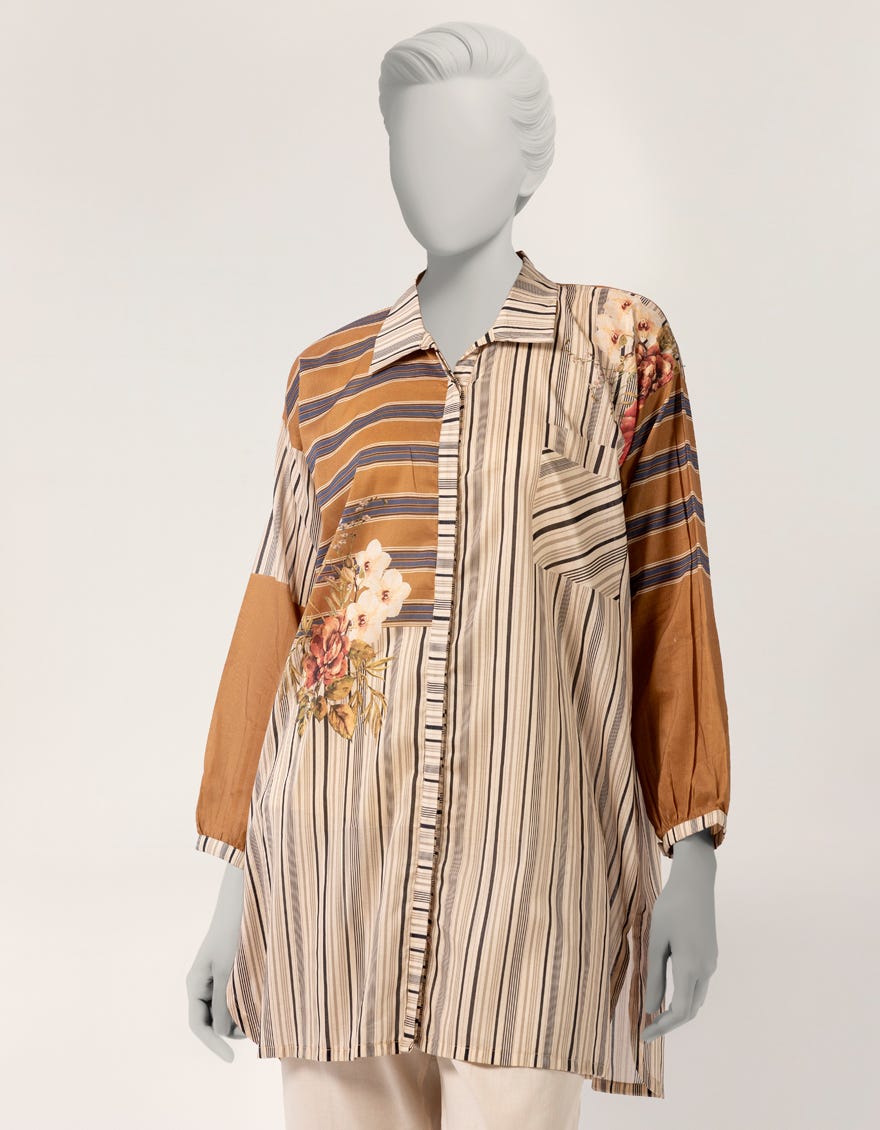 BEIGE LAWN DIGITAL PRINTED KURTA