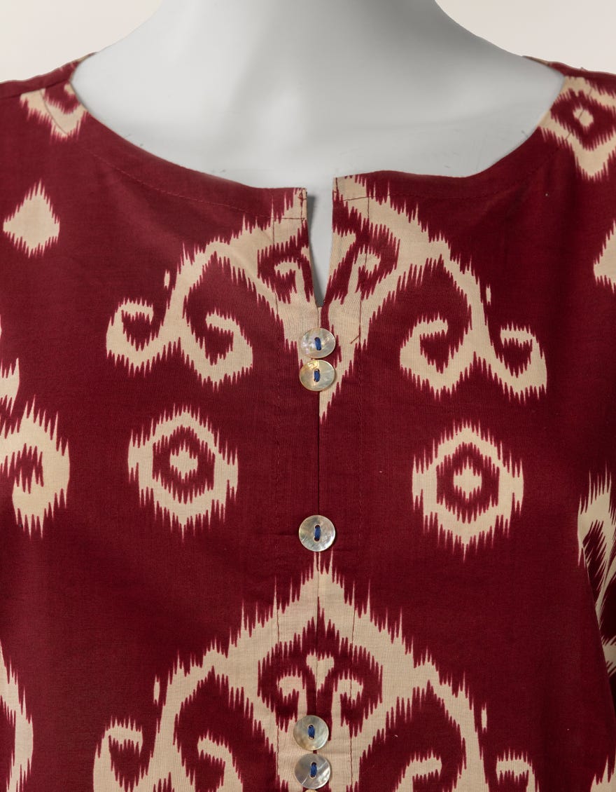 MAROON LAWN PRINTED KURTA