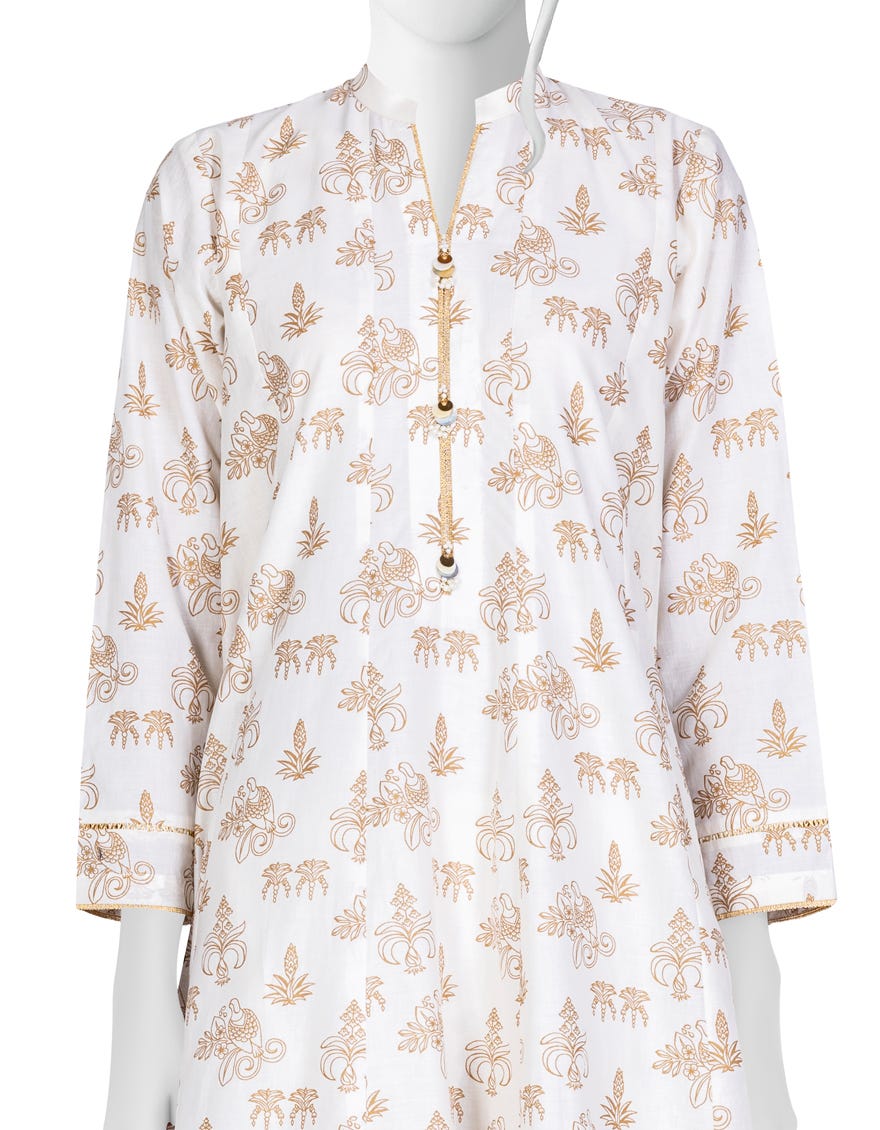 OFF WHITE LAWN UNSTITCHED 2PC | JLAWN-S-JST-23-1645