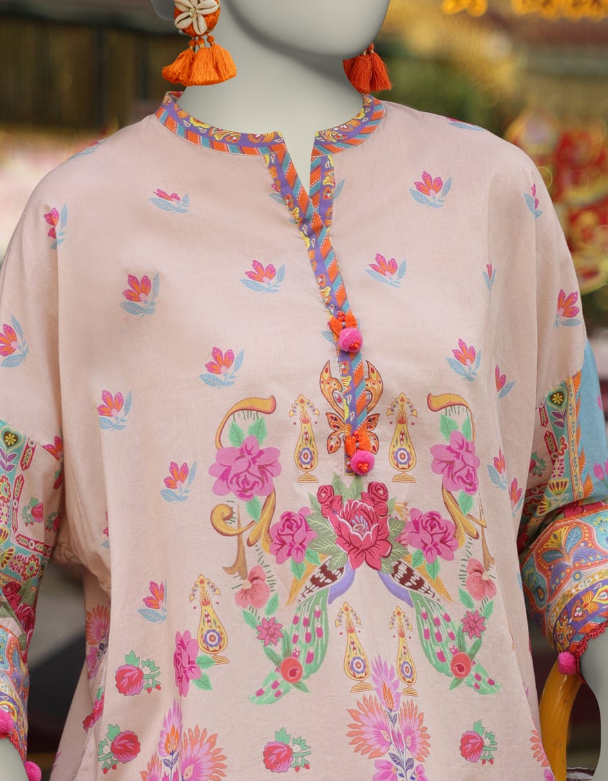 MULTICOLOR LAWN PRINTED UNSTITCHED 2PC | JLAWN-S-JST-25-2021