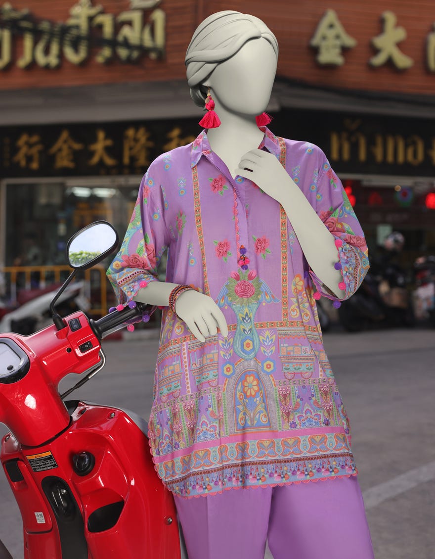 MULTICOLOR LAWN PRINTED UNSTITCHED 2PC | JLAWN-S-JST-25-2025
