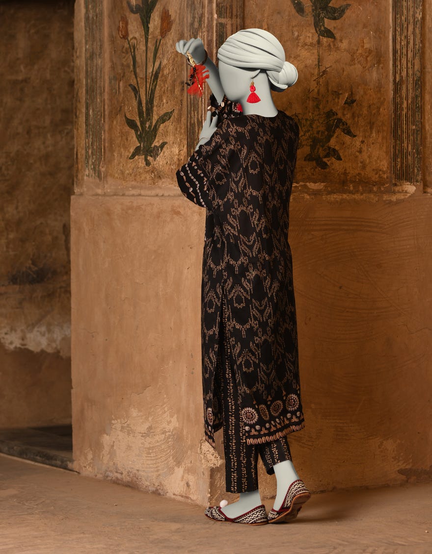 MULTICOLOR LAWN PRINTED UNSTITCHED 2PC | JLAWN-S-JST-25-2037