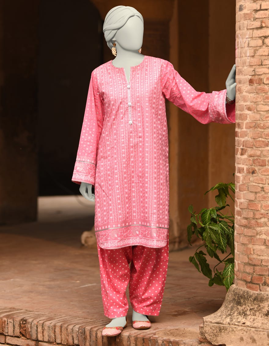 MULTICOLOR LAWN PRINTED UNSTITCHED 2PC | JLAWN-S-JST-25-2051