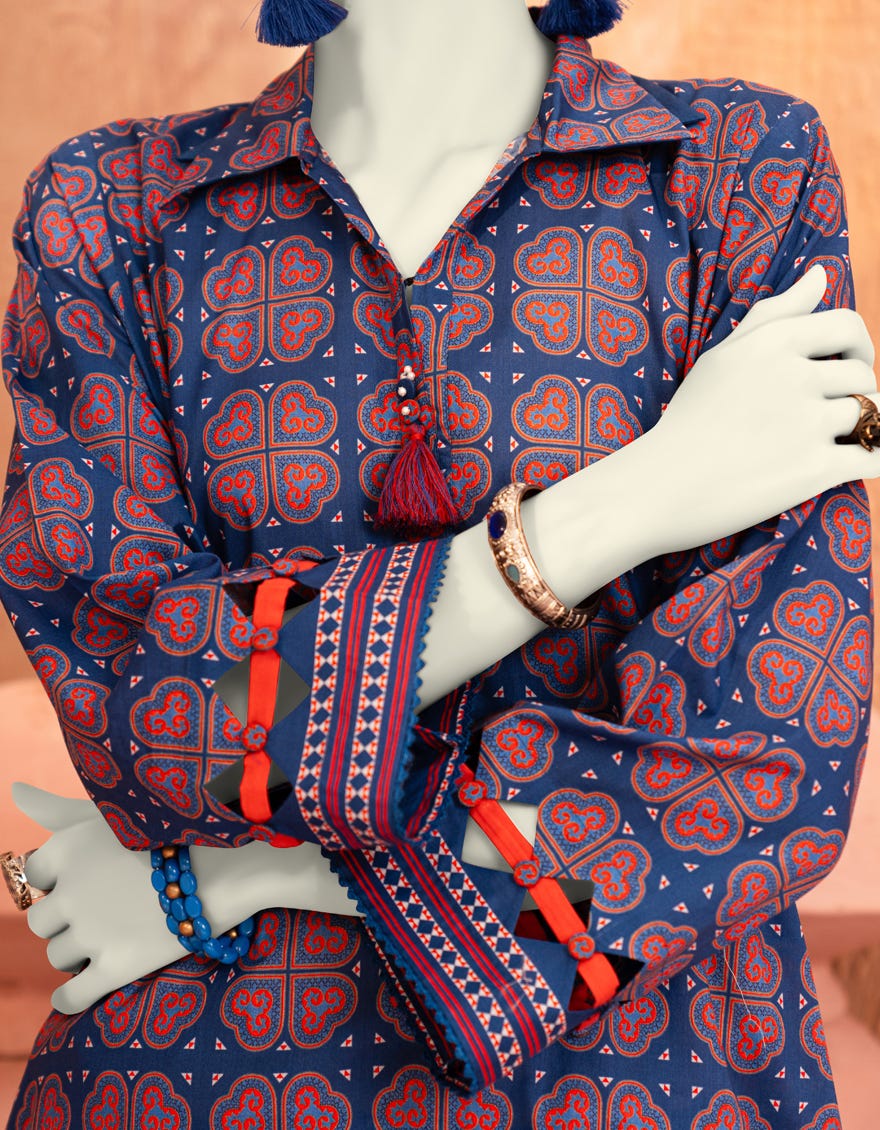 MULTICOLOR LAWN PRINTED UNSTITCHED 2PC