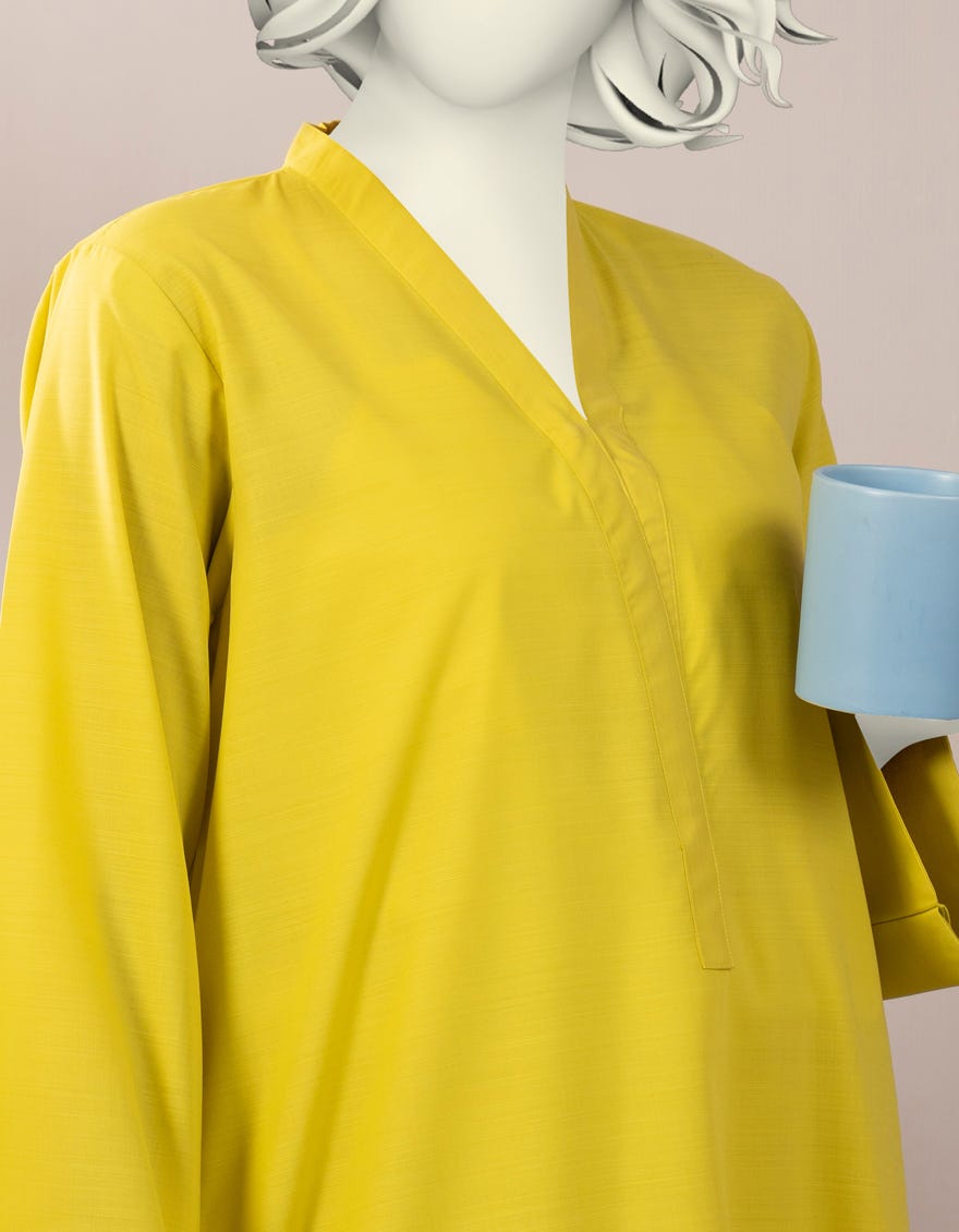 LEMON SLUB DYED CO-ORD SET