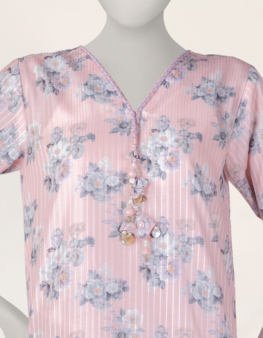 PINK DIGITAL PRINTED DOBBY UNSTITCHED 2PC