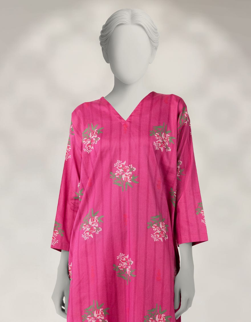 PINK CAMBRIC EMBROIDERED CO-ORD SET