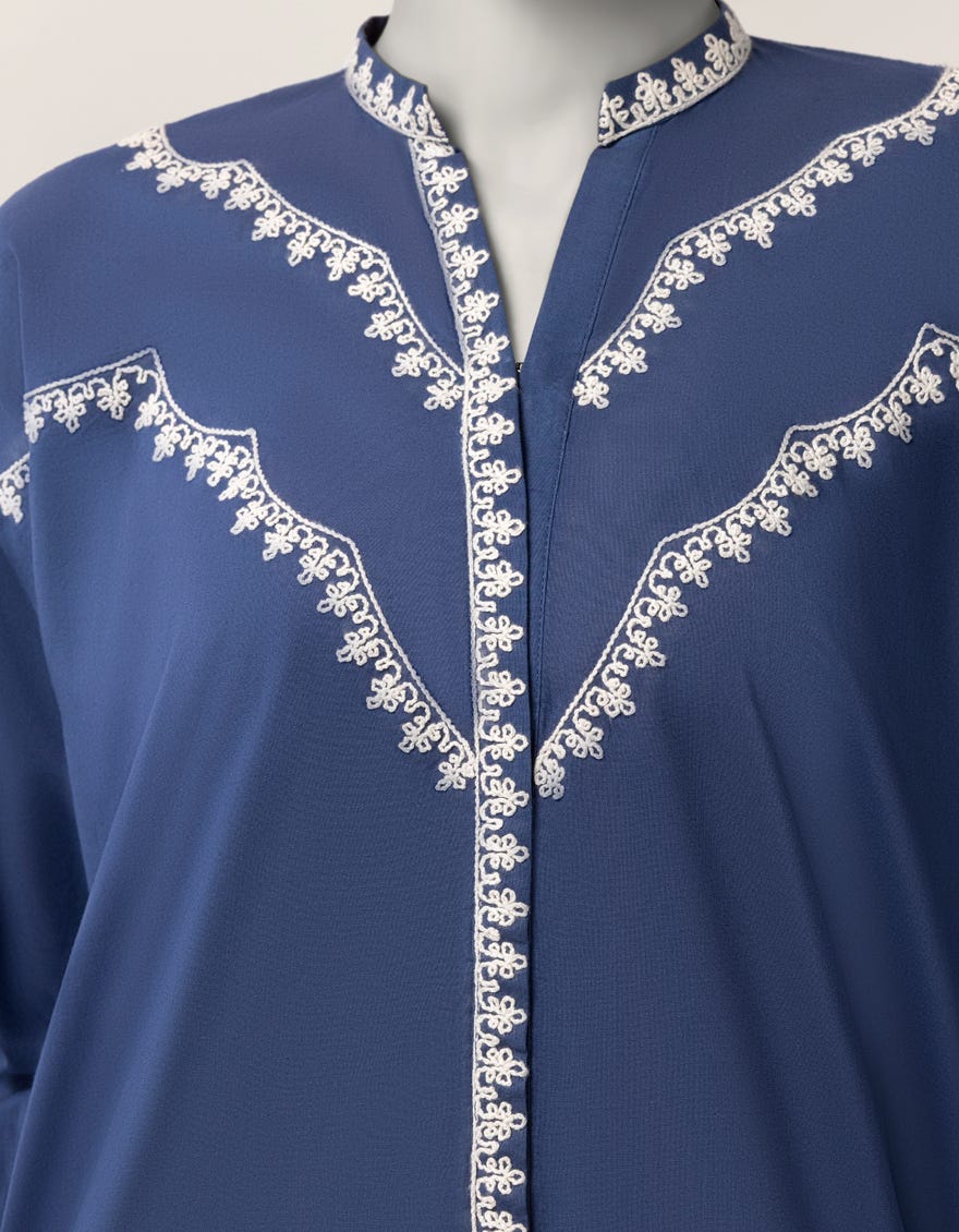 BLUE LAWN EMBROIDERED CO-ORD SET