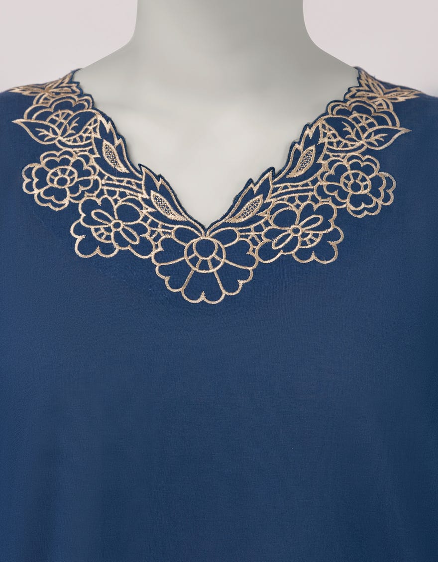 BLUE LAWN SCHIFFLI CO-ORD SET