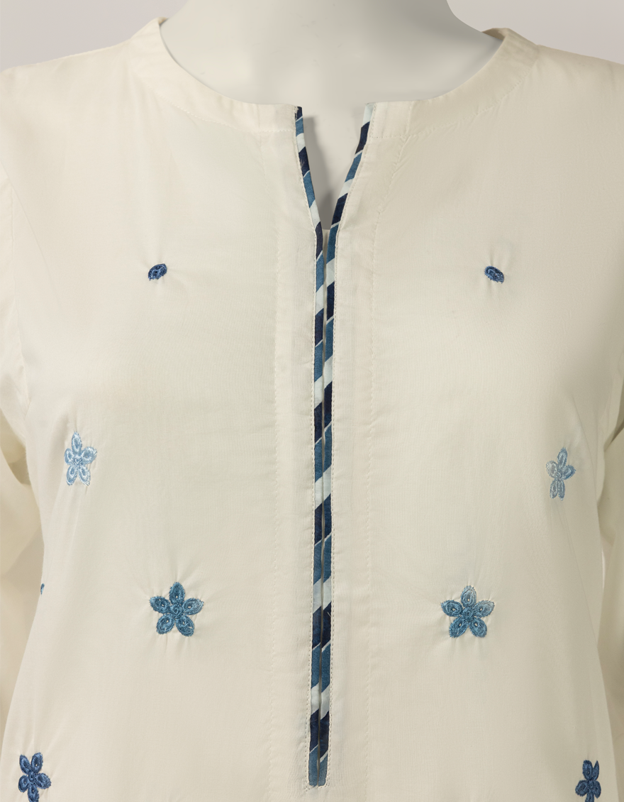 WHITE LAWN SCHIFFLI CO-ORD SET