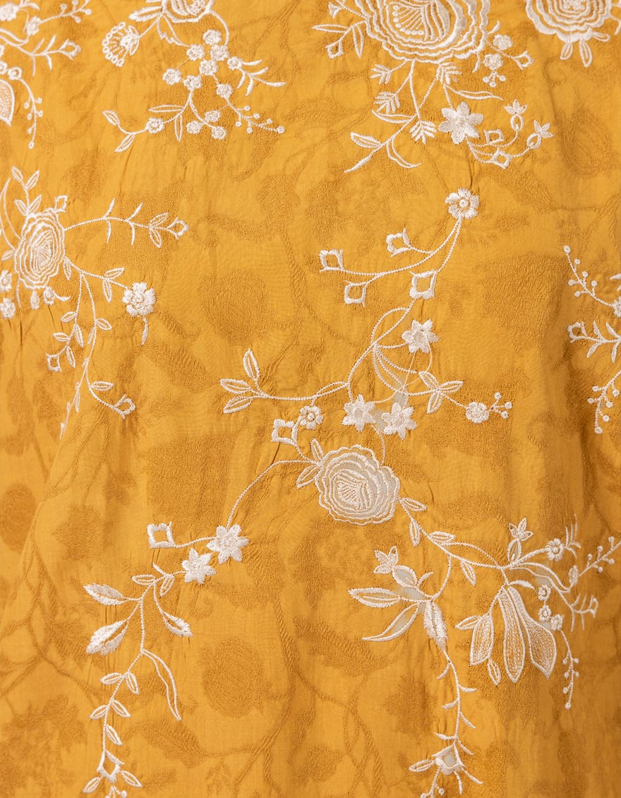 MUSTARD EMBROIDERED TEXTURED UNSTITCHED 2PC