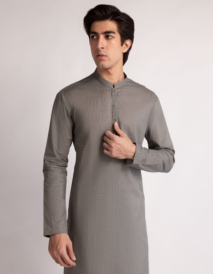 GREY COTTON KURTA